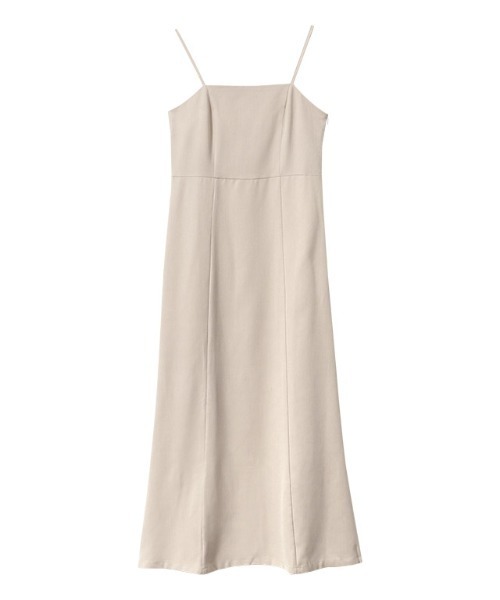 Pierrot（ピエロ）の「ツイルキャミワンピース（ワンピース・レディース・ブラック/杢グレー/ベージュ/ブラウン/グリーン・M/L/PM）」の11枚目の写真