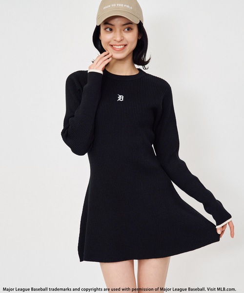 BACK TO THE FIELD（バック トゥー ザ フィールド）の「【MLB】フィット＆フレアワンポイントロゴリブワンピース（ワンピース・レディース・ブラック/グレー/グリーン・FREE）」の10枚目の写真