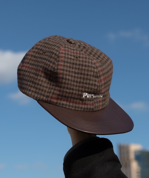 Perushu（ペルーシュ）の「レトロチェックキャップ（キャップ・メンズ・ダークブラウン/グレー/グリーン・FREE）」の2枚目の写真