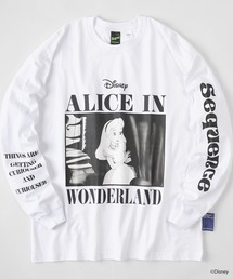【Disney/ディズニー】ALICE IN WONDERLAND フォトプリントロンT/長袖Tシャツ