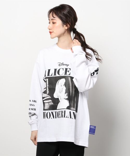 Disney/ディズニー】ALICE IN WONDERLAND フォトプリントロンT/長袖T
