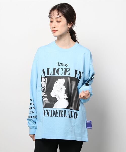 Disney/ディズニー】ALICE IN WONDERLAND フォトプリントロンT/長袖T