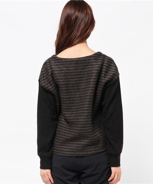 DISCOAT（ディスコート）の「【Discoat】ブークレシャギーちょび杢切替プルオーバー（Tシャツ/カットソー・レディース・アイボリー/ネイビー/その他19・ﾌﾘ-）」の6枚目の写真