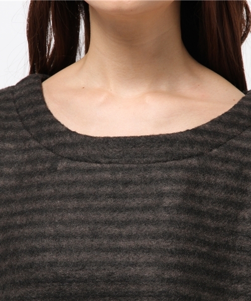 DISCOAT（ディスコート）の「【Discoat】ブークレシャギーちょび杢切替プルオーバー（Tシャツ/カットソー・レディース・アイボリー/ネイビー/その他19・ﾌﾘ-）」の8枚目の写真