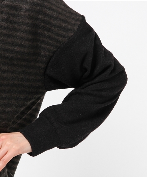 DISCOAT（ディスコート）の「【Discoat】ブークレシャギーちょび杢切替プルオーバー（Tシャツ/カットソー・レディース・アイボリー/ネイビー/その他19・ﾌﾘ-）」の9枚目の写真