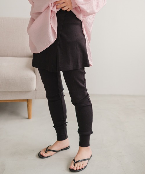 MILLER（ミラー）の「【Miller別注】スカート付きレギンス（その他パンツ・レディース・ダークブラウン/アイボリー/ブラック・FREE）」の3枚目の写真