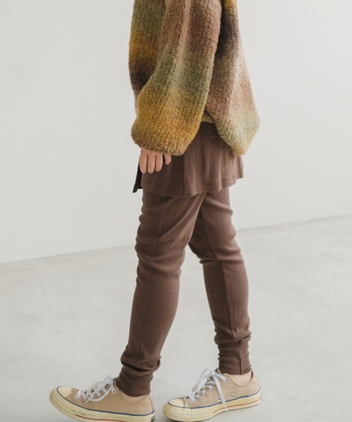 MILLER（ミラー）の「【Miller別注】スカート付きレギンス（その他パンツ・レディース・ダークブラウン/アイボリー/ブラック・FREE）」の4枚目の写真