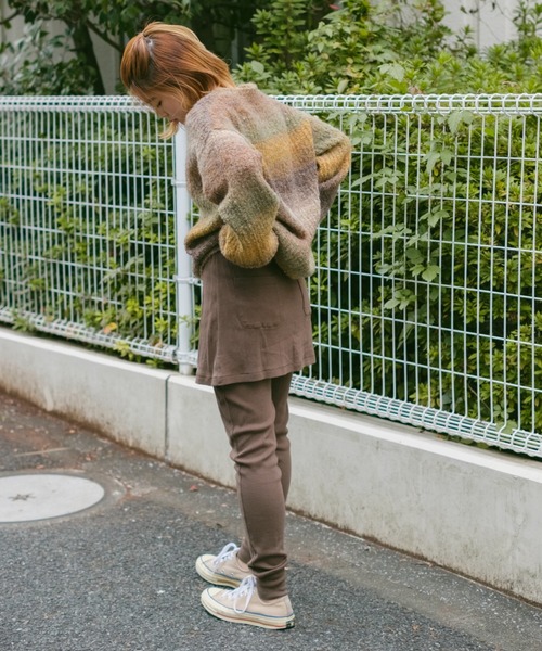 MILLER（ミラー）の「【Miller別注】スカート付きレギンス（その他パンツ・レディース・ダークブラウン/アイボリー/ブラック・FREE）」の6枚目の写真