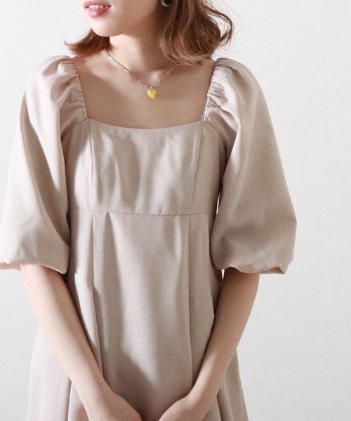 ボリュームスリーブワンピース