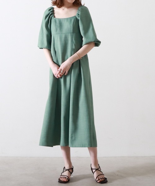 ボリュームスリーブワンピース