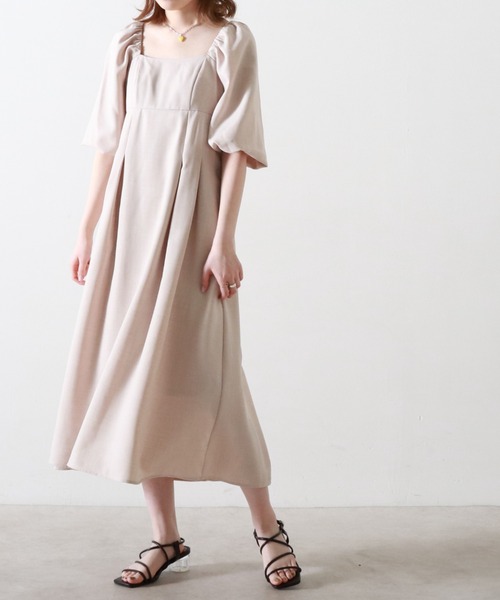 ボリュームスリーブワンピース