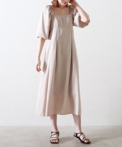 ボリュームスリーブワンピース