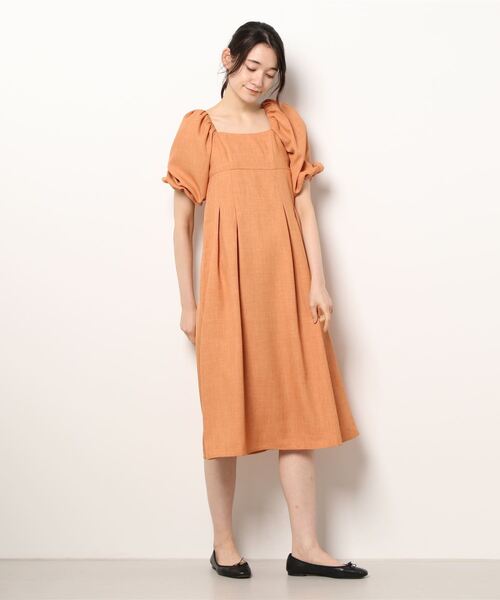 ボリュームスリーブワンピース