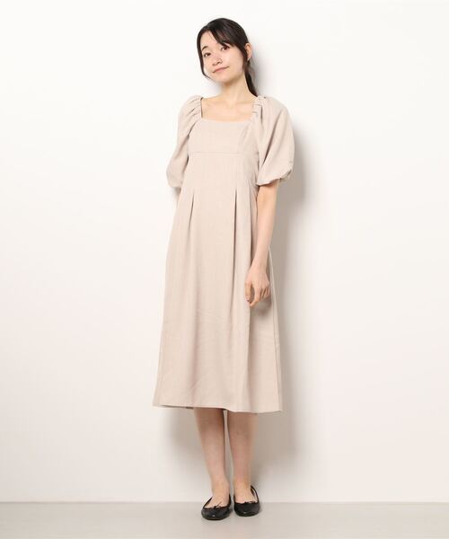ボリュームスリーブワンピース