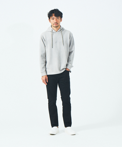 ABAHOUSE GRAY(アバハウスグレイ)の「【アンサンブル対応】ネオスウェード AH 刺繍 プルオーバー パーカー(パーカー・メンズ・ブラック/ベージュ/グレー/グレイッシュブルー/ライトグレー・46/48)」の6枚目の写真