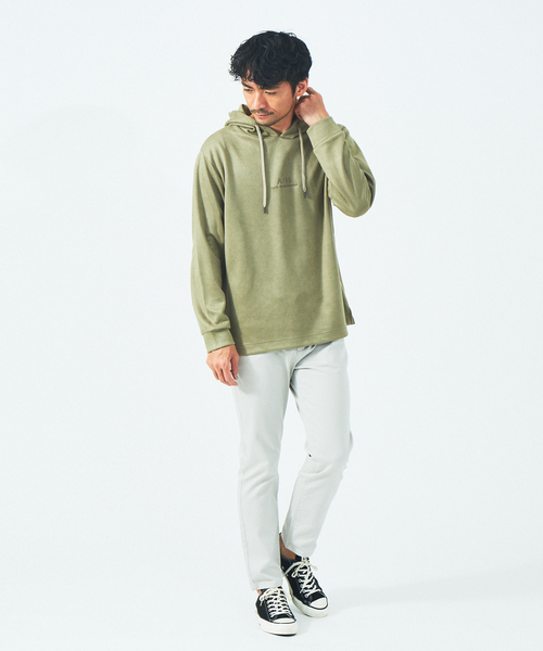 ABAHOUSE GRAY(アバハウスグレイ)の「【アンサンブル対応】ネオスウェード AH 刺繍 プルオーバー パーカー(パーカー・メンズ・ブラック/ベージュ/グレー/グレイッシュブルー/ライトグレー・46/48)」の17枚目の写真