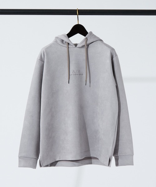ABAHOUSE GRAY(アバハウスグレイ)の「【アンサンブル対応】ネオスウェード AH 刺繍 プルオーバー パーカー(パーカー・メンズ・ブラック/ベージュ/グレー/グレイッシュブルー/ライトグレー・46/48)」の3枚目の写真