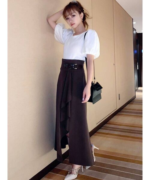 RESEXXY（リゼクシー）の「バルーンスリーブリブトップス（Tシャツ/カットソー・レディース・グリーン/ホワイト/ブラック/ピンク・FREE）」の13枚目の写真