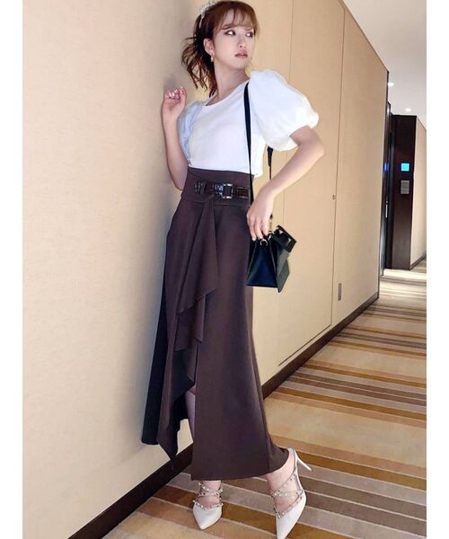 RESEXXY（リゼクシー）の「バルーンスリーブリブトップス（Tシャツ/カットソー・レディース・グリーン/ホワイト/ブラック/ピンク・FREE）」の15枚目の写真