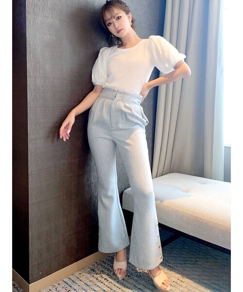 RESEXXY（リゼクシー）の「バルーンスリーブリブトップス（Tシャツ/カットソー・レディース・グリーン/ホワイト/ブラック/ピンク・FREE）」の20枚目の写真