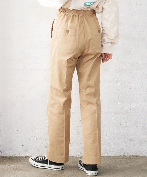 MILKFED.（ミルクフェド）の「CENTER PRESSED PANTS（その他パンツ・レディース・ベージュ/ライトグリーン・ONE SIZE）」の8枚目の写真
