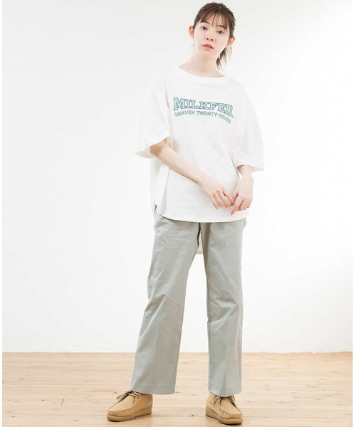 MILKFED.（ミルクフェド）の「CENTER PRESSED PANTS（その他パンツ・レディース・ベージュ/ライトグリーン・ONE SIZE）」の6枚目の写真