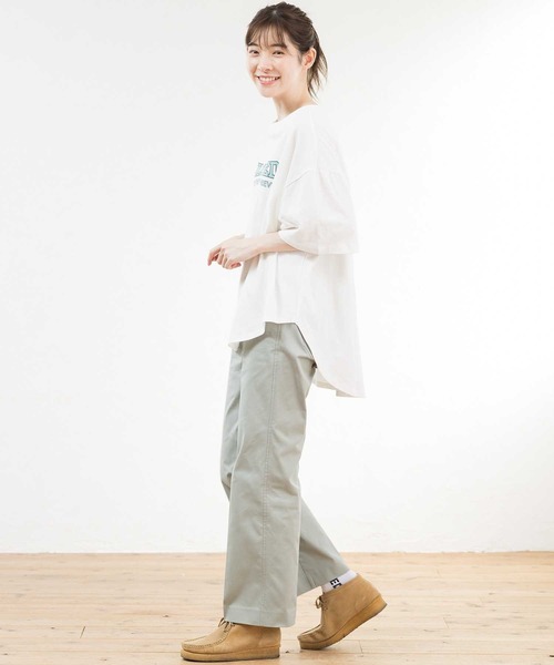 MILKFED.（ミルクフェド）の「CENTER PRESSED PANTS（その他パンツ・レディース・ベージュ/ライトグリーン・ONE SIZE）」の7枚目の写真