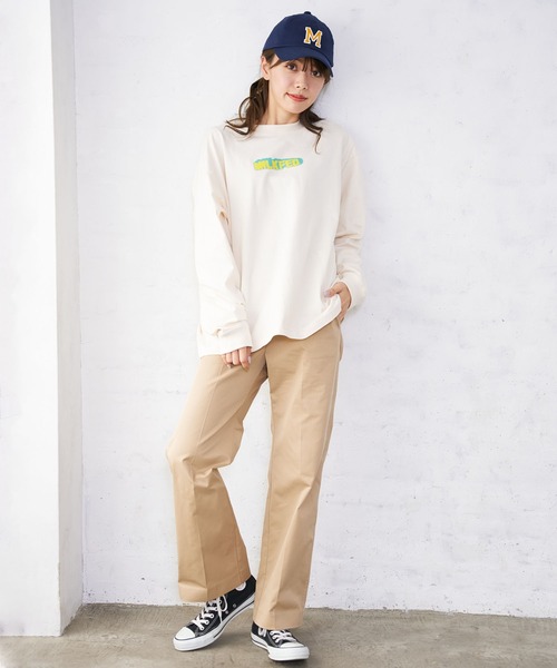MILKFED.（ミルクフェド）の「CENTER PRESSED PANTS（その他パンツ・レディース・ベージュ/ライトグリーン・ONE SIZE）」の3枚目の写真