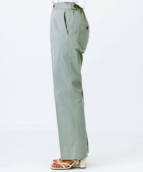 MILKFED.（ミルクフェド）の「CENTER PRESSED PANTS（その他パンツ・レディース・ベージュ/ライトグリーン・ONE SIZE）」の17枚目の写真