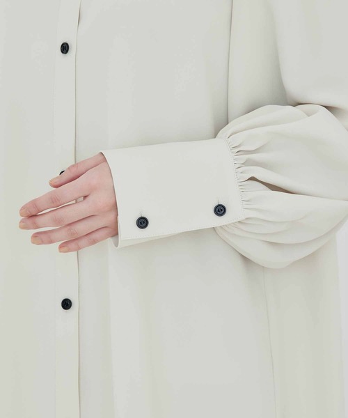 【WEB限定】【SET】バンドカラーシャツワンピース&ニットベストセット