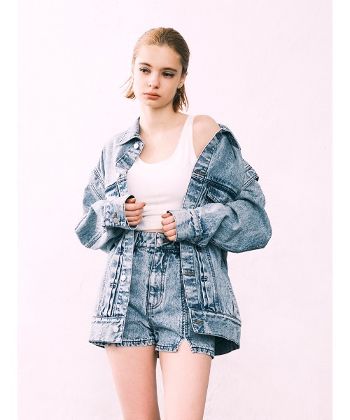 ENVYM（アンビー）の「フロントスリットＳＰＴ（デニムパンツ・レディース・ブルー/ブラック・S/M）」の3枚目の写真