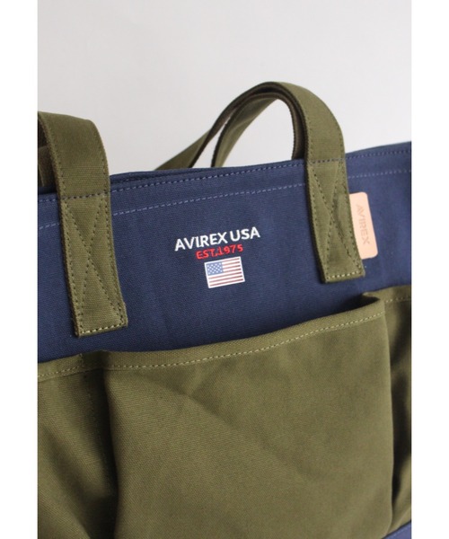 AVIREX(アヴィレックス)の「BERSA Ⅲ/ バーサ3/ トートバッグ(トートバッグ・レディース・オフホワイト/ネイビー/ブラック・FREE)」の14枚目の写真