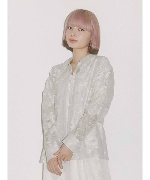 merry jenny - merryjenny　fog lace sheer shirt merry jenny（メリージェニー）の「fog lace sheer shirt