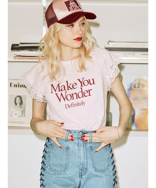 jouetie（ジュエティ）の「リメイクライクラグランカットソー（Tシャツ/カットソー・レディース・ブラック/オフホワイト/ピンク・MEDIUM）」の3枚目の写真