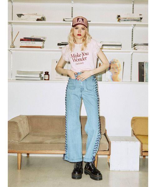 jouetie（ジュエティ）の「リメイクライクラグランカットソー（Tシャツ/カットソー・レディース・ブラック/オフホワイト/ピンク・MEDIUM）」の8枚目の写真