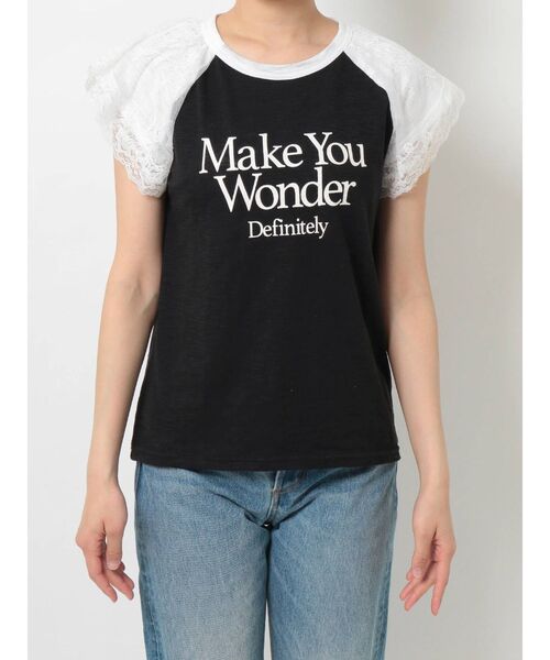 jouetie（ジュエティ）の「リメイクライクラグランカットソー（Tシャツ/カットソー・レディース・ブラック/オフホワイト/ピンク・MEDIUM）」の22枚目の写真