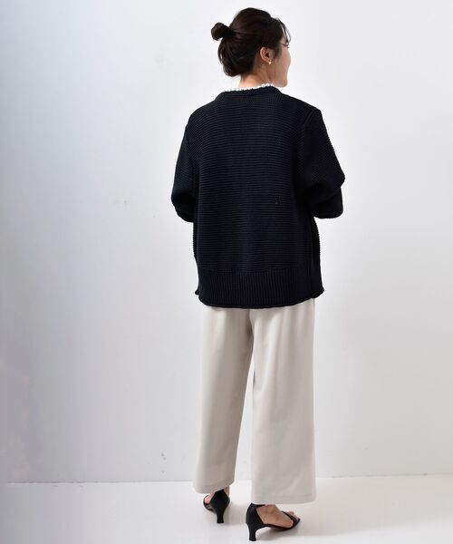 le.coeur blanc（ルクールブラン）の「パールツキカーディガン（カーディガン/ボレロ・レディース・オフホワイト/ネイビー・38）」の22枚目の写真