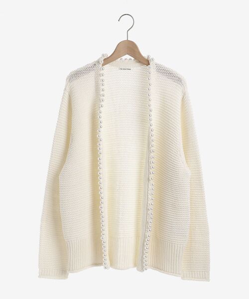 le.coeur blanc（ルクールブラン）の「パールツキカーディガン（カーディガン/ボレロ・レディース・オフホワイト/ネイビー・38）」の16枚目の写真