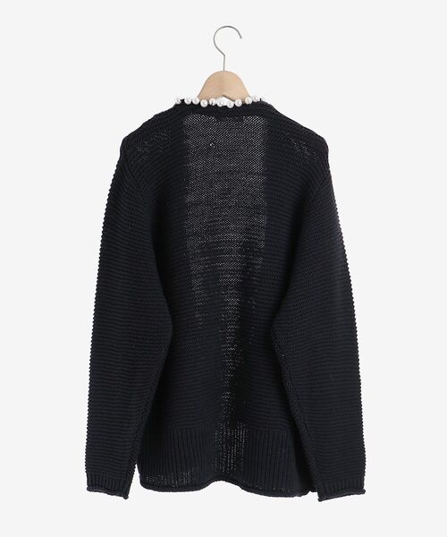 le.coeur blanc（ルクールブラン）の「パールツキカーディガン（カーディガン/ボレロ・レディース・オフホワイト/ネイビー・38）」の13枚目の写真