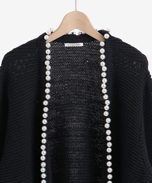 le.coeur blanc（ルクールブラン）の「パールツキカーディガン（カーディガン/ボレロ・レディース・オフホワイト/ネイビー・38）」の11枚目の写真