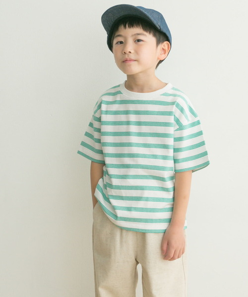 URBAN RESEARCH DOORS(アーバンリサーチドアーズ)の「OGボーダー半袖Tシャツ(KIDS)(Tシャツ/カットソー・キッズ・レッド/グリーン・120/105/135)」の3枚目の写真