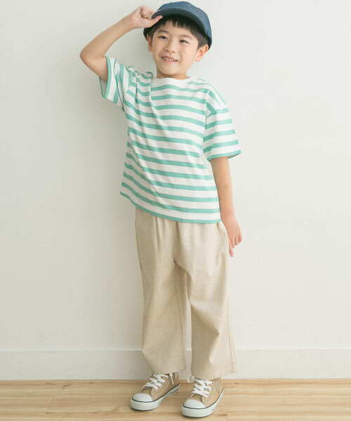 URBAN RESEARCH DOORS(アーバンリサーチドアーズ)の「OGボーダー半袖Tシャツ(KIDS)(Tシャツ/カットソー・キッズ・レッド/グリーン・120/105/135)」の4枚目の写真