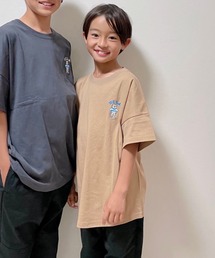 ムラサキスポーツ by RiY | 【ZOZOタウン限定アイテム】ANTIBAL/アンティバル x RIY監修 キッズ オーバーサイズカレッジロゴTシャツ 222AN3ST230MU(Tシャツ/カットソー)