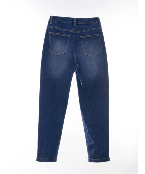 earth music&ecology(アースミュージックアンドエコロジー)の「デニムテーパードパンツ(デニムパンツ・レディース・インディゴブルー/ブラック・M/S/L)」の18枚目の写真