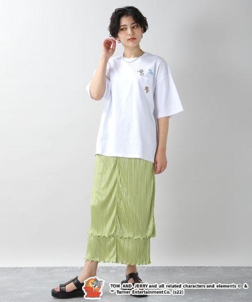 RAGEBLUE(レイジブルー)の「トムとジェリー/バックプリントTシャツ(Tシャツ/カットソー・レディース・ホワイト/スミクロ/ブルー・FREE)」の16枚目の写真