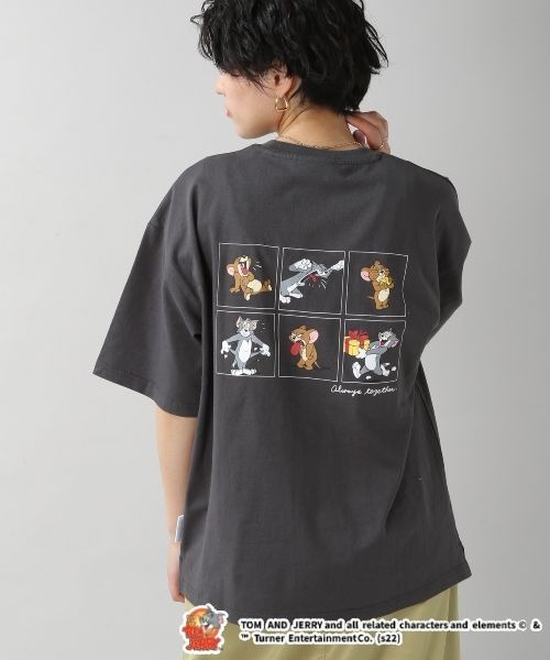 RAGEBLUE(レイジブルー)の「トムとジェリー/バックプリントTシャツ(Tシャツ/カットソー・レディース・ホワイト/スミクロ/ブルー・FREE)」の13枚目の写真