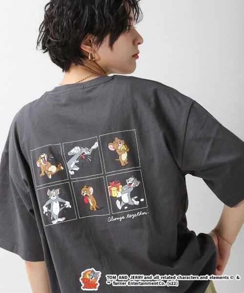 RAGEBLUE(レイジブルー)の「トムとジェリー/バックプリントTシャツ(Tシャツ/カットソー・レディース・ホワイト/スミクロ/ブルー・FREE)」の17枚目の写真
