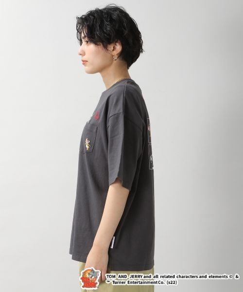 RAGEBLUE(レイジブルー)の「トムとジェリー/バックプリントTシャツ(Tシャツ/カットソー・レディース・ホワイト/スミクロ/ブルー・FREE)」の21枚目の写真