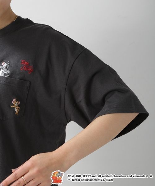 RAGEBLUE(レイジブルー)の「トムとジェリー/バックプリントTシャツ(Tシャツ/カットソー・レディース・ホワイト/スミクロ/ブルー・FREE)」の14枚目の写真