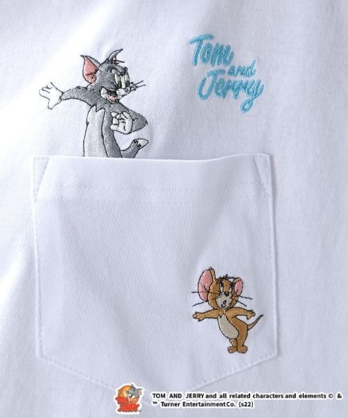 RAGEBLUE(レイジブルー)の「トムとジェリー/バックプリントTシャツ(Tシャツ/カットソー・レディース・ホワイト/スミクロ/ブルー・FREE)」の15枚目の写真